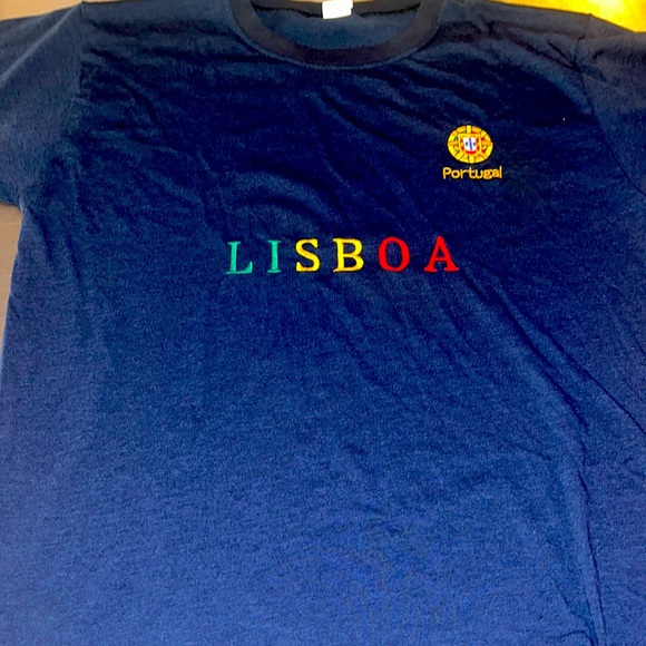 Large Lisboa Portugal Embroidered T-Shirt - Picture 1 of 3